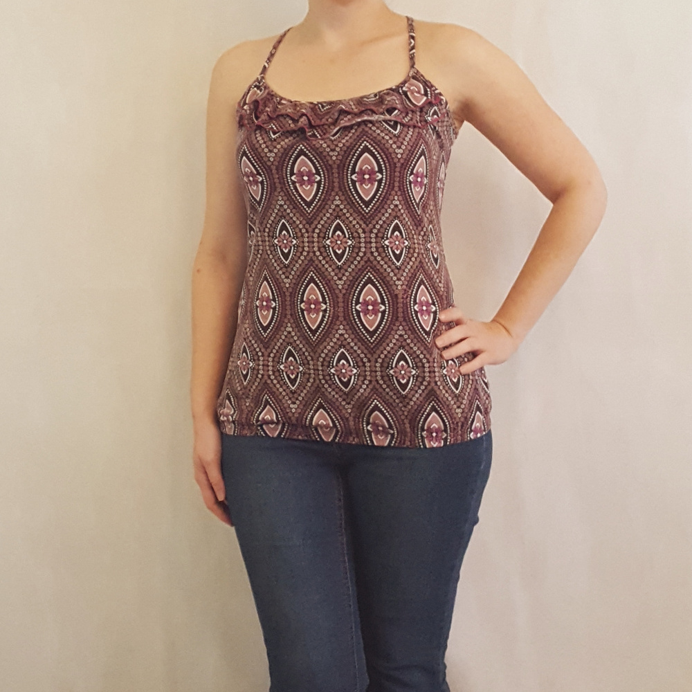 Purple floral tank